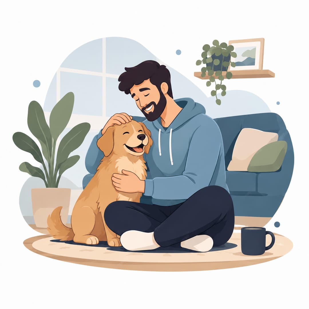 Pet owner with emotional support animal